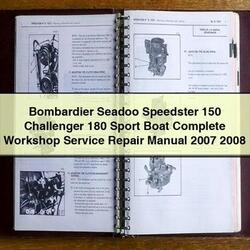 2007-2008 Bombardier Seadoo Speedster 150 Challenger 180 Sport Boat Service Repair Workshop Manual PDF