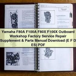 Yamaha F80A F100A F80X F100X Outboard Supplement Parts (e F D Es) Catalog PDF