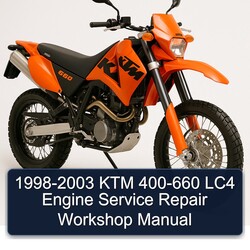 1998-2003 KTM 400 660 LC4 Engine Service Repair Workshop Manual PDF
