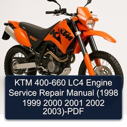 1998-2003 KTM 400 660 LC4 Engine Service Repair Workshop Manual PDF