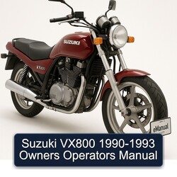 1990-1993 Suzuki VX800 Owners Operators Operator's Manual PDF