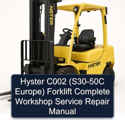 Hyster C002 (s30-50c Europe) Forklift S30 Europe Service Repair Workshop Manual PDF