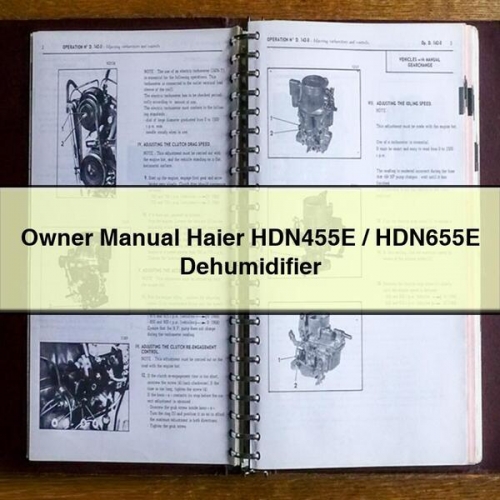 Air Handlers Haier Owner HDN455E / HDN655E Dehumidifier Owner's Manual PDF