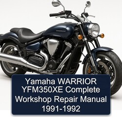 1991-1992 Yamaha Warrior YFM350XE Service Repair Workshop Manual PDF