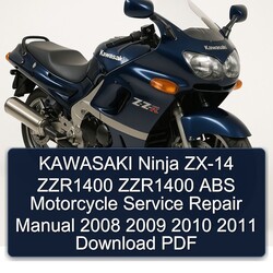 2008-2011 Kawasaki Ninja ZX-14 ZZR1400 ABS Motorcycle Service Repair Workshop Manual PDF