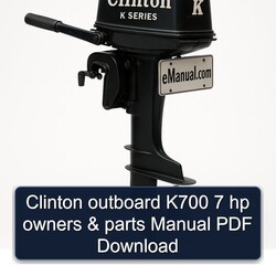 Clinton Outboard K700 7 Hp Owners Parts Catalog PDF