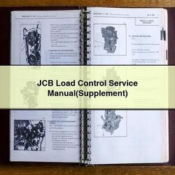 JCB Load Control (SUPPLEMENT) Service Repair Workshop Manual PDF