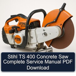 Stihl TS 400 Concrete Saw Service Repair Workshop Manual PDF