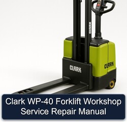 Clark WP-40 Forklift Service Repair Workshop Manual PDF