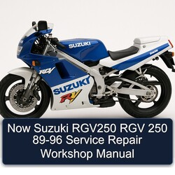 1989-1996 Suzuki RGV250 Now Rgv 250 Service Repair Workshop Manual PDF