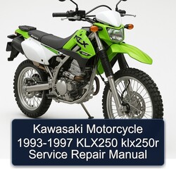 1993-1997 Kawasaki KLX Series Motorcycle - KLX250 KLX250R Service Repair Workshop Manual PDF