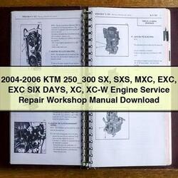 2004-2006 KTM 250 300 SX SXS MXC EXC SIX Days XC XC-W Engine Service Repair Workshop Manual PDF
