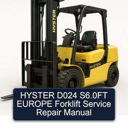Hyster D024 S6.0ft Europe Forklift Service Repair Workshop Manual PDF