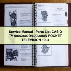 1994 Casio Tv-600c/600d/600i/600n Pocket Television Parts Catalog PDF