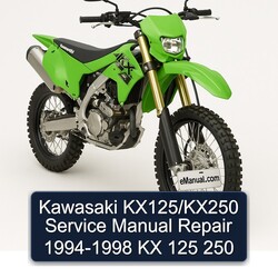1994-1998 Kawasaki KX Series Kx125/kx250 - 125 250 Service Repair Workshop Manual PDF
