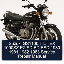 1980-1983 Piaggio LT Suzuki GS1100 T EX 1000SZ EZ SD ED ESD Service Repair Workshop Manual PDF