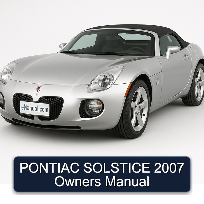 2007 Pontiac Solstice Owners Owner's Manual PDF