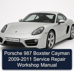 2009-2011 Porsche Boxster 987 Cayman Service Repair Workshop Manual PDF