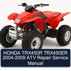 2004-2009 Honda TRX450R TRX450ER - ATV Service Repair Workshop Manual PDF