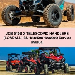 JCB 540S X Telescopic Handlers (LOADALL) SN 1232500-1232999 Service Repair Workshop Manual PDF