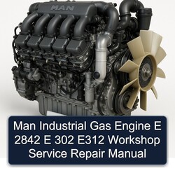 MAN E2842 Industrial Gas Engine E 2842 302 E312 Service Repair Workshop Manual PDF