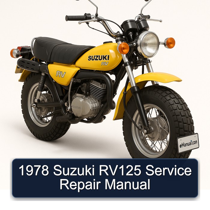 1978 Suzuki RV Series RV125 Service Repair Workshop Manual PDF