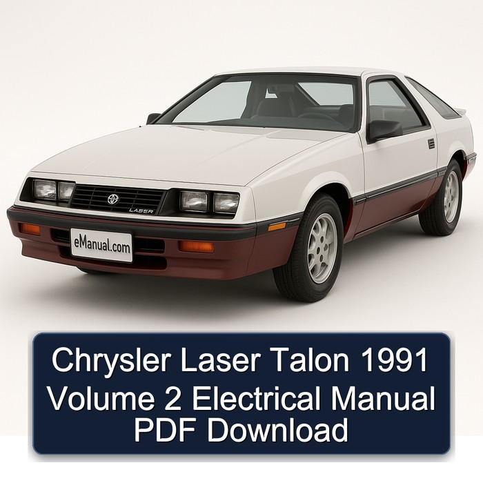 1991 Chrysler Laser Talon Volume 2 Electrical Service Repair Workshop Manual PDF