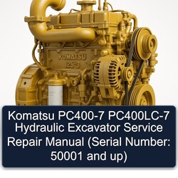 Komatsu PC400-7 Pc400lc-7 Hydraulic Excavator (serial Number: 50001 Up) Service Repair Workshop Manual PDF