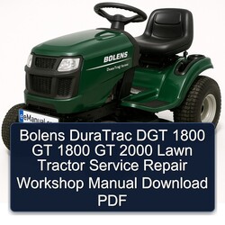 2000 Bolens Duratrac DGT 1800 GT Lawn Tractor Service Repair Workshop Manual PDF