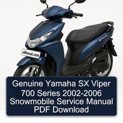 2002-2006 Genuine Yamaha SX Viper 700 Series - Snowmobile Service Repair Workshop Manual PDF