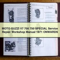 1971 Moto Guzzi 1000 SP V7 700 750 Special Onwards Service Repair Workshop Manual PDF