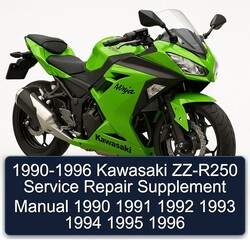 1990-1996 Kawasaki Ninja ZZ-R250 Supplement Service Repair Workshop Manual PDF
