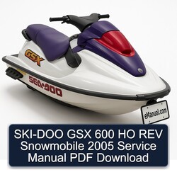 2005 SKI-DOO GSX 600 HO REV Snowmobile Service Repair Workshop Manual PDF