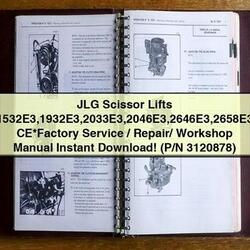 JLG Scissor Lifts 1532e3 1932e3 2033e3 2046e3 2646e3 2658e3 CE / (p/n 3120878) Service Repair Workshop Manual PDF