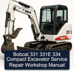 Bobcat 331 331E 334 Compact Excavator Service Repair Workshop Manual PDF