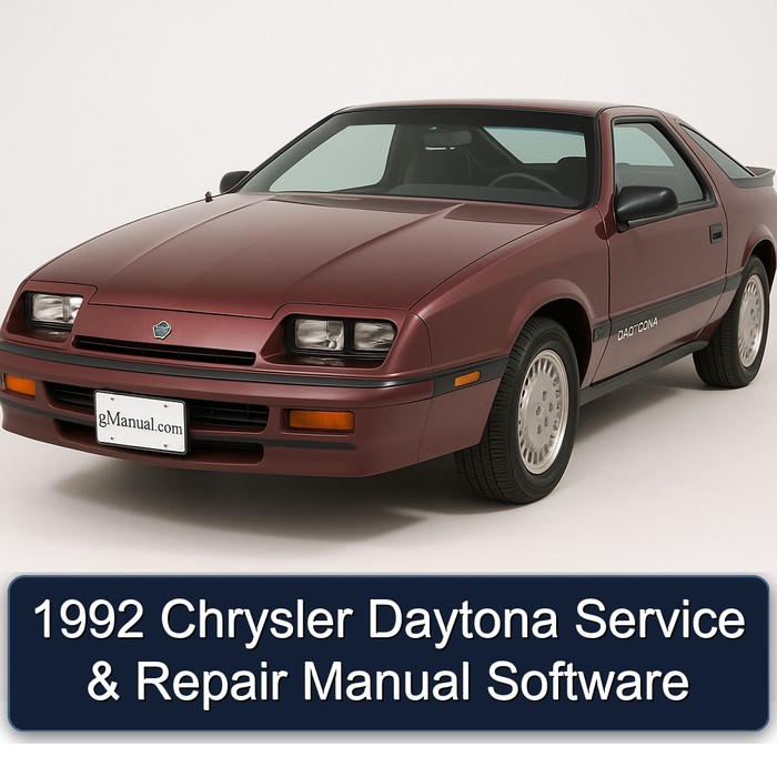 1992 Chrysler Daytona Software Service Repair Workshop Manual PDF