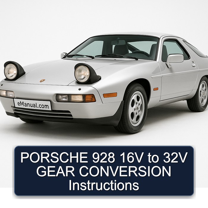 Porsche 928 16V 32V Gear Conversion Service Repair Workshop Manual PDF