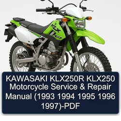 1993-1997 Kawasaki KLX Series KLX250R KLX250 Motorcycle Service Repair Workshop Manual PDF