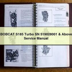 Bobcat S185 Turbo SN 519028001 Above Service Repair Workshop Manual PDF