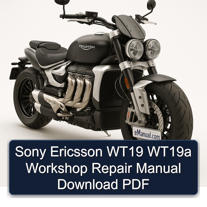 Triumph Rocket Sony Ericsson WT19 WT19A Service Repair Workshop Manual PDF