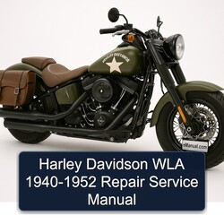 1952 Harley Davidson Servi Car WLA 1940 Service Repair Workshop Manual PDF