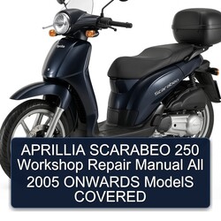 2005 Aprilia Scarabeo Aprillia 250 All Onwards Models Covered Service Repair Workshop Manual PDF