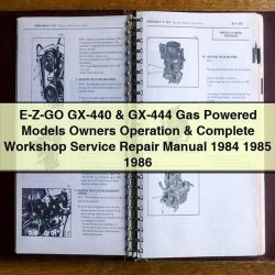1984-1986 E-z-go GX-440 GX-444 Gas Powered Models Owners Operation Service Repair Workshop Manual PDF