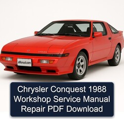 1988 Chrysler Conquest Service Repair Workshop Manual PDF
