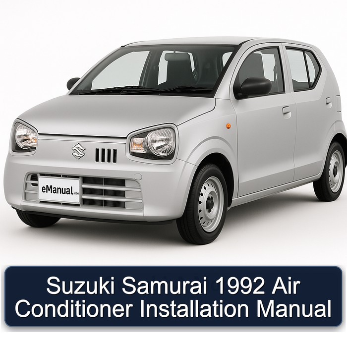 1992 Suzuki A Models Samurai Air Conditioner Installation Service Repair Workshop Manual PDF