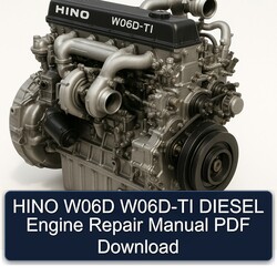 Hino W06D TI Diesel Engine Service Repair Workshop Manual PDF