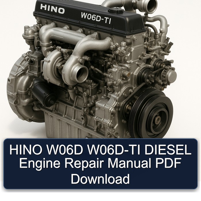 Hino W06D TI Diesel Engine Service Repair Workshop Manual PDF