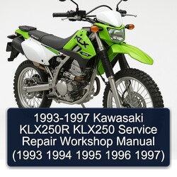 1993-1997 Kawasaki KLX Series KLX250R KLX250 Service Repair Workshop Manual PDF