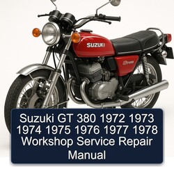 1972-1978 Yamaha GT Suzuki 380 Service Repair Workshop Manual PDF