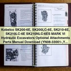 Kobelco SK200-6E SK210-6E Sk210lc-6e Sk210nlc-6es Mark VI Hydraulic Excavators Parts Catalog PDF